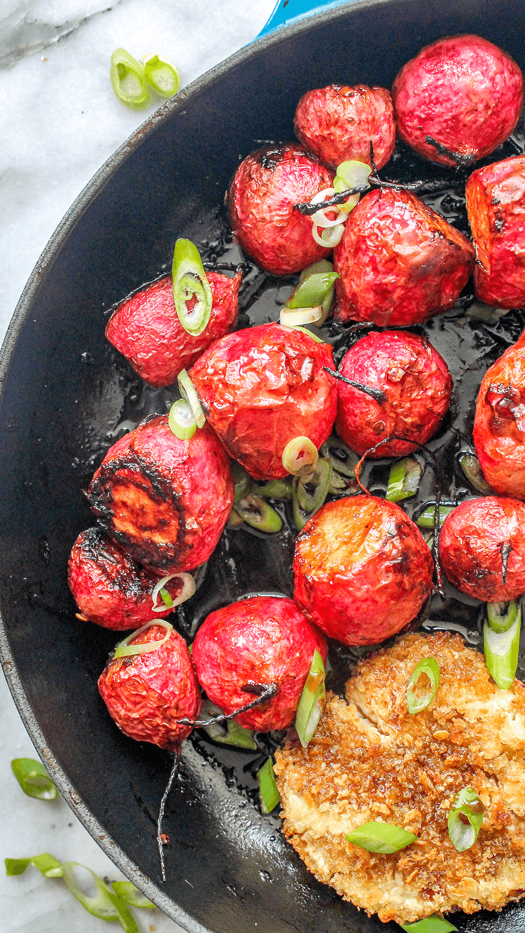 skillet roasted radishes