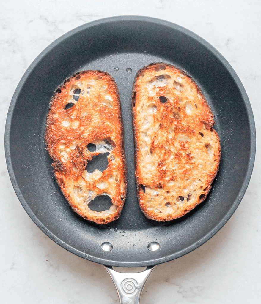 toast in skillet for warm turkey sandwich