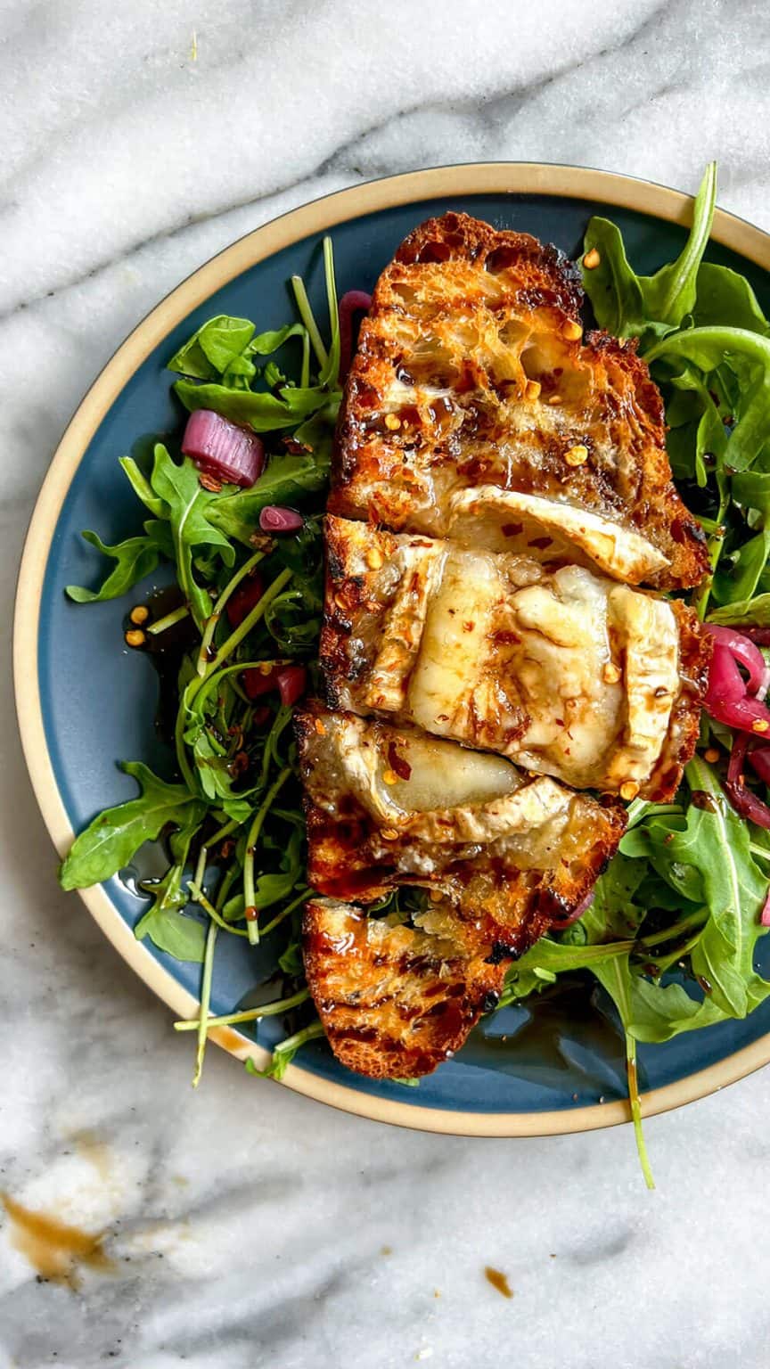 Warm Cana de Cabra goat cheese salad bon abbetit