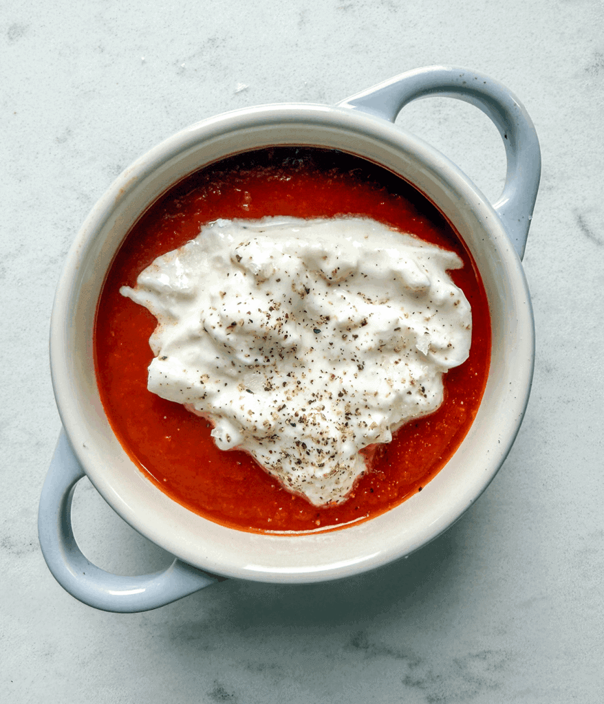 marinara and burrata for pizza toast