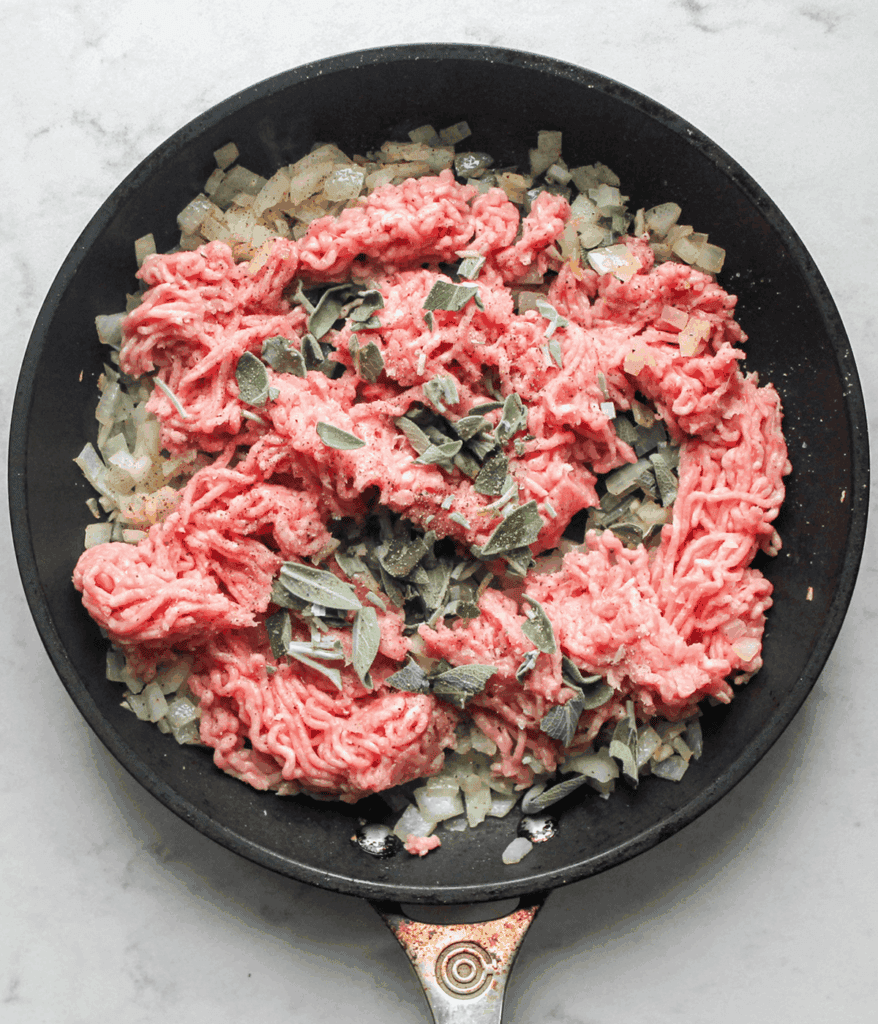 ground pork for stuffed zucchini
