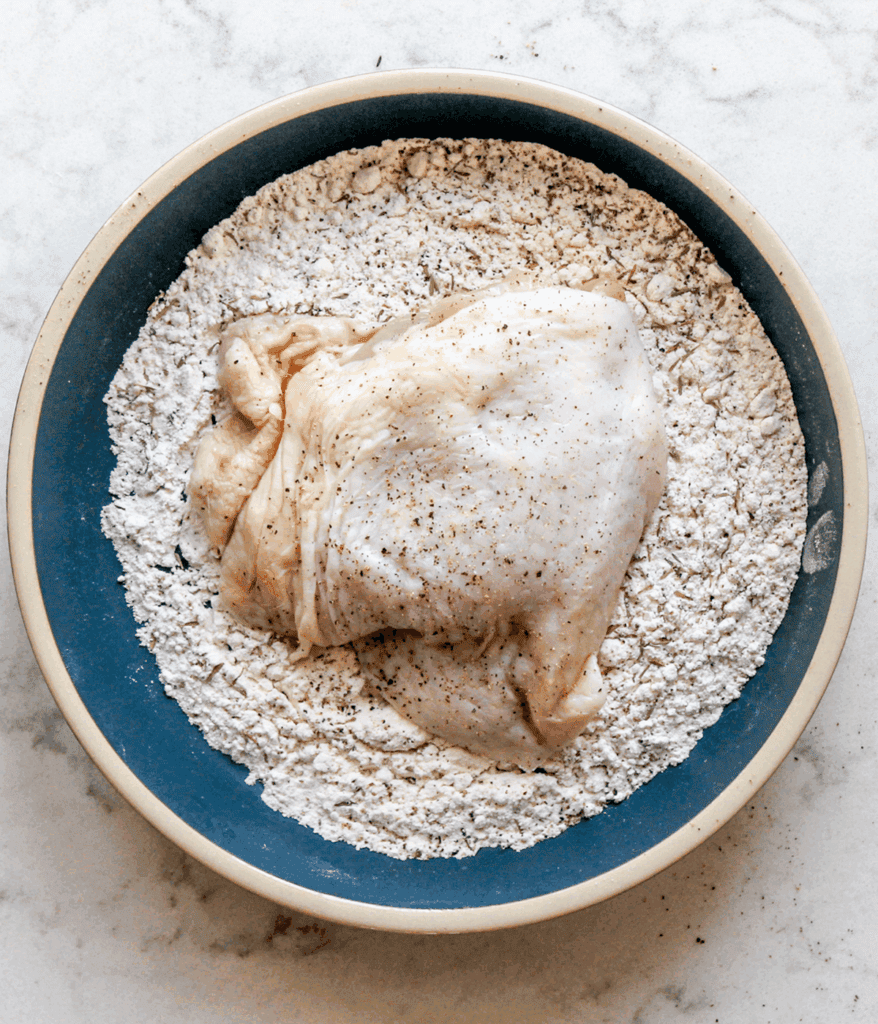 chicken in flour for chicken provencal
