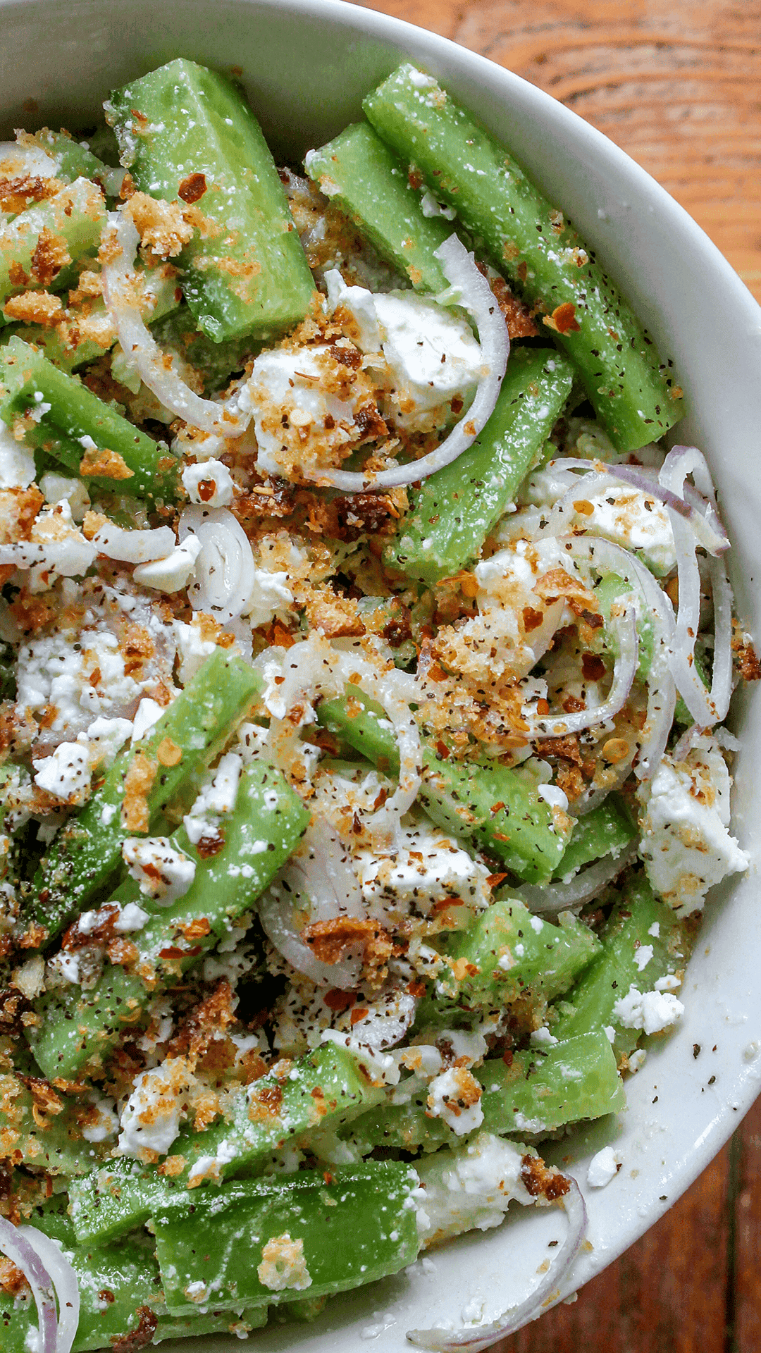 finished baby cucumber salad