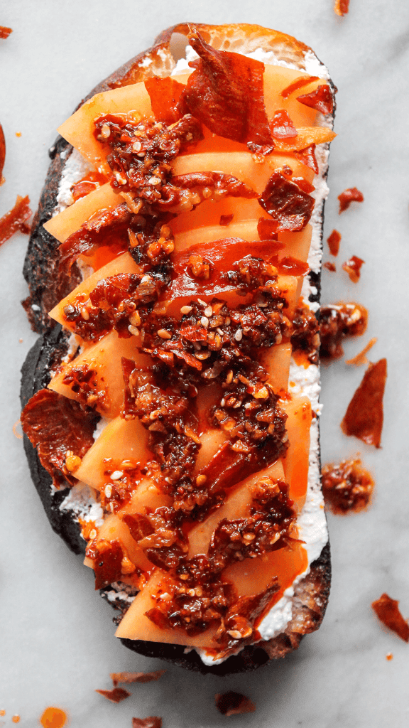 Chili melon toast