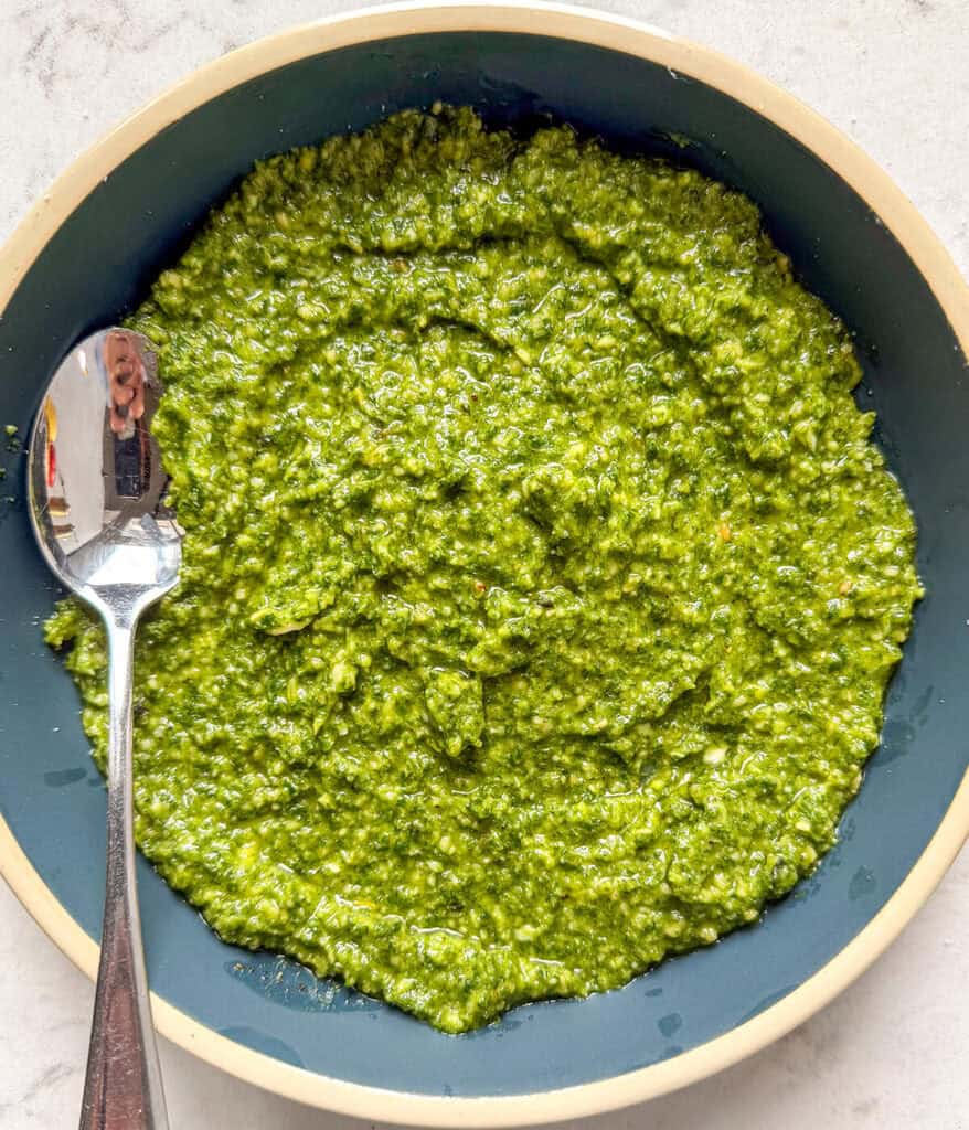 pesto for zucchini halloumi sandwich