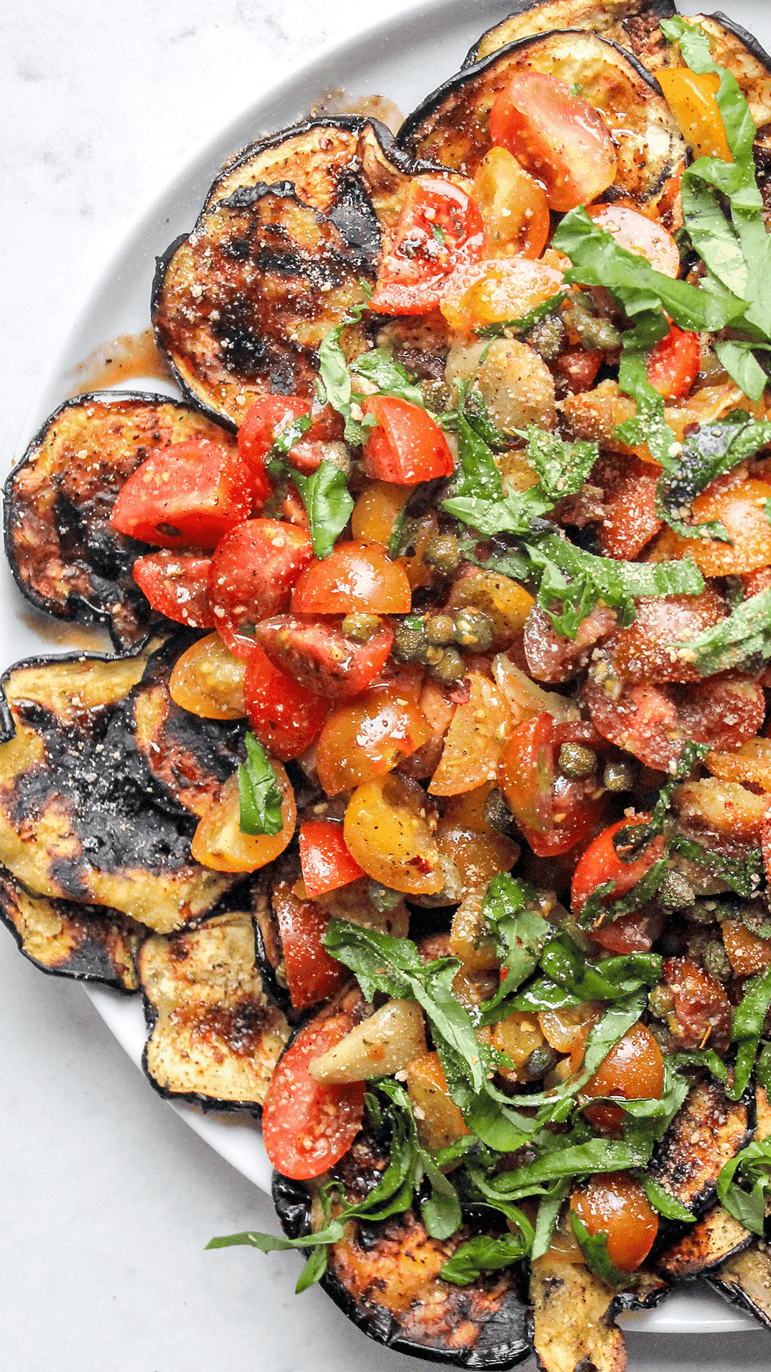 grilled eggplant with tomato