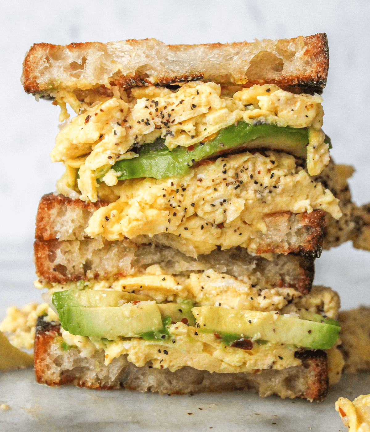 ricotta scramble sandwich