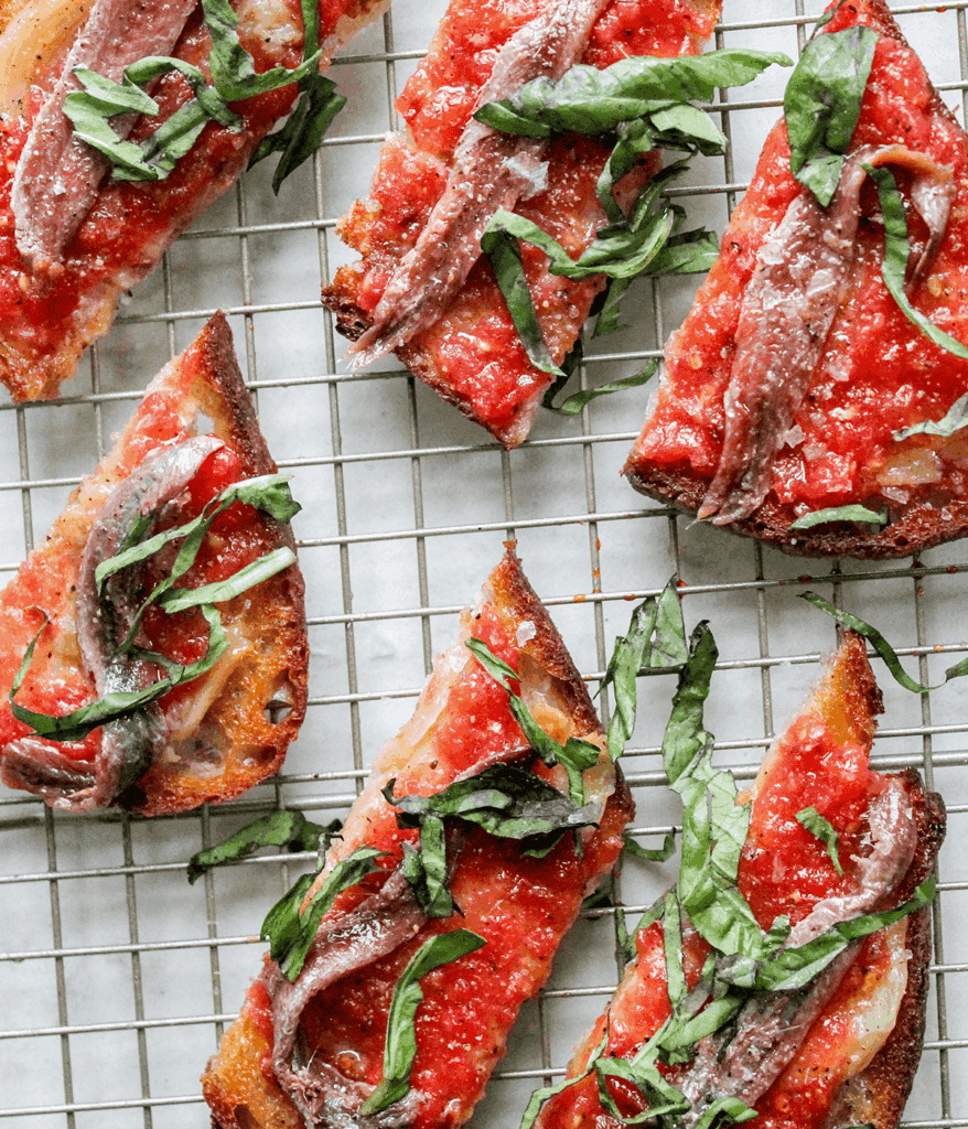 pan con tomate with anchovies