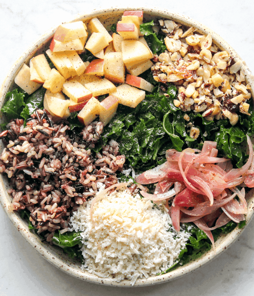 ingredients for Wild Rice Salad with Kale