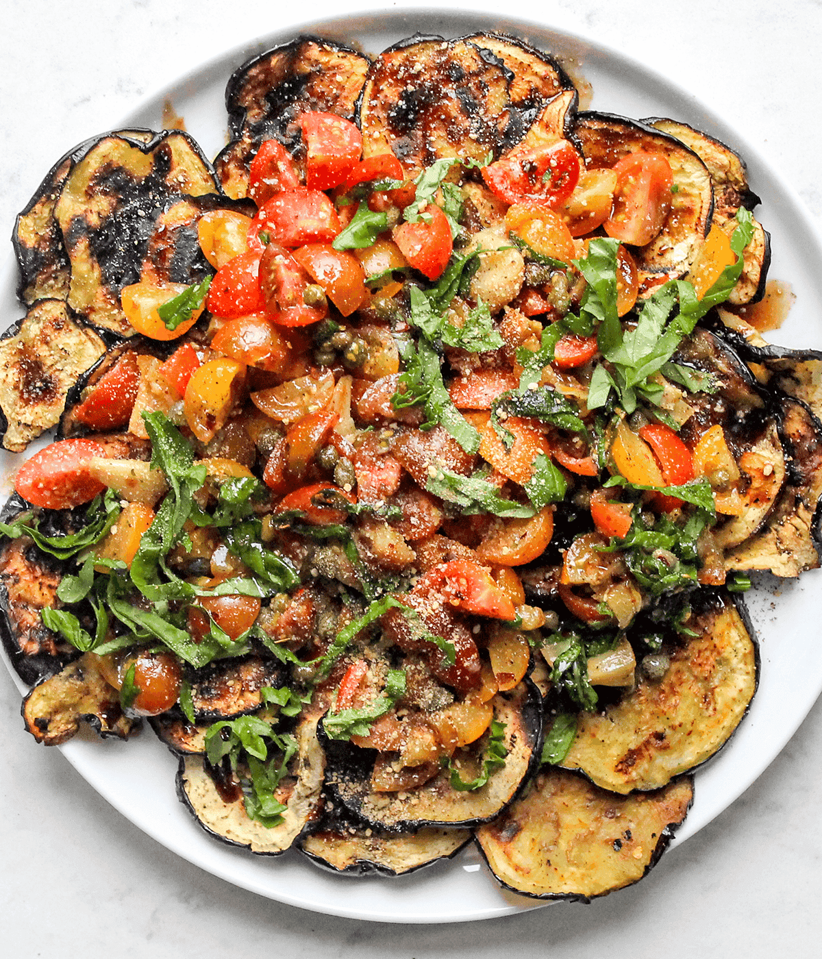 grilled eggplant with tomato