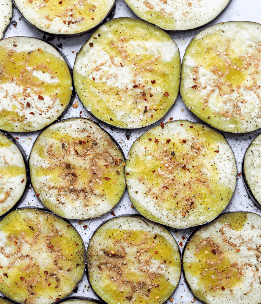 seasoned eggplant for grilled eggplant with tomato