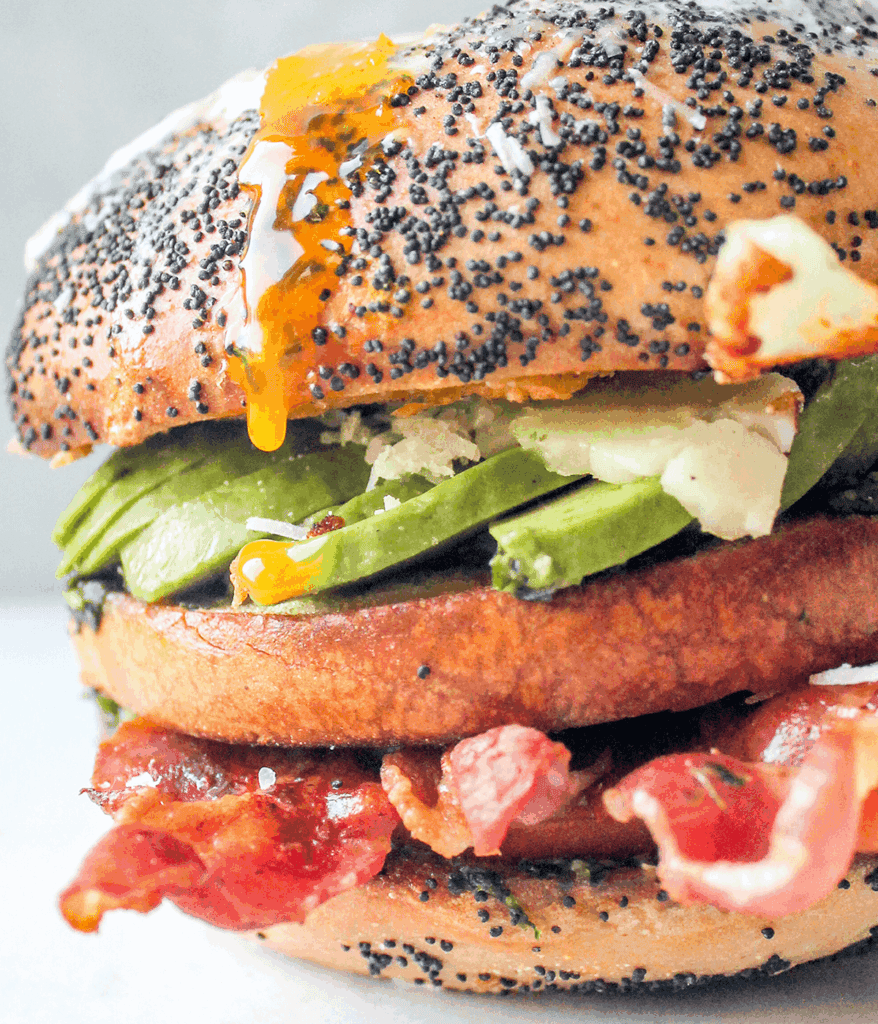 stacked blt bagel