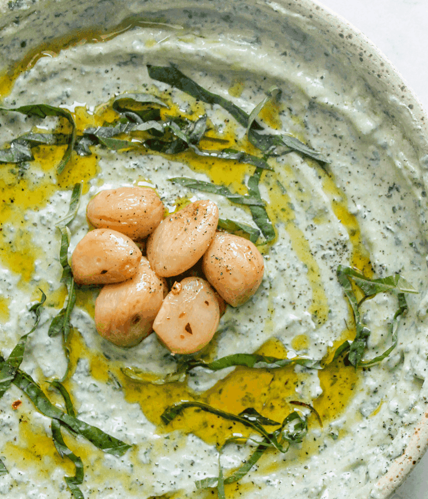 close up of lemon whipped cottage cheese