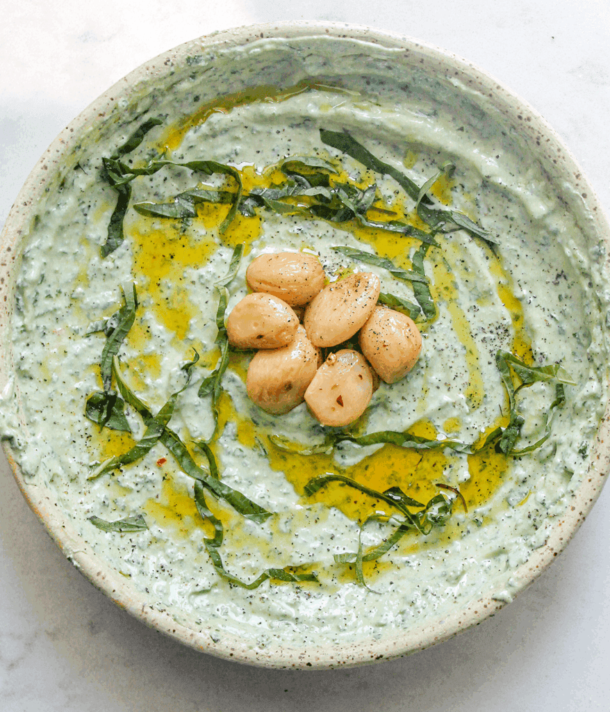 close up of lemon whipped cottage cheese