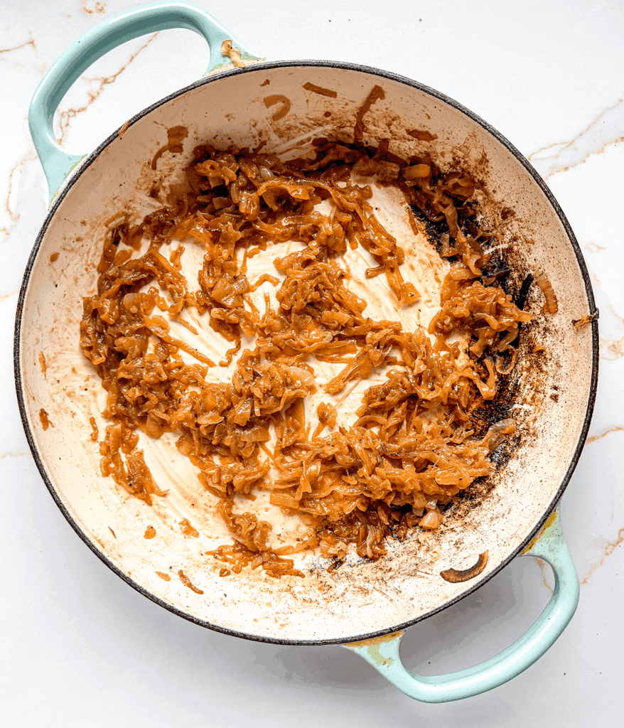 caramelized onions for apple grilled cheese