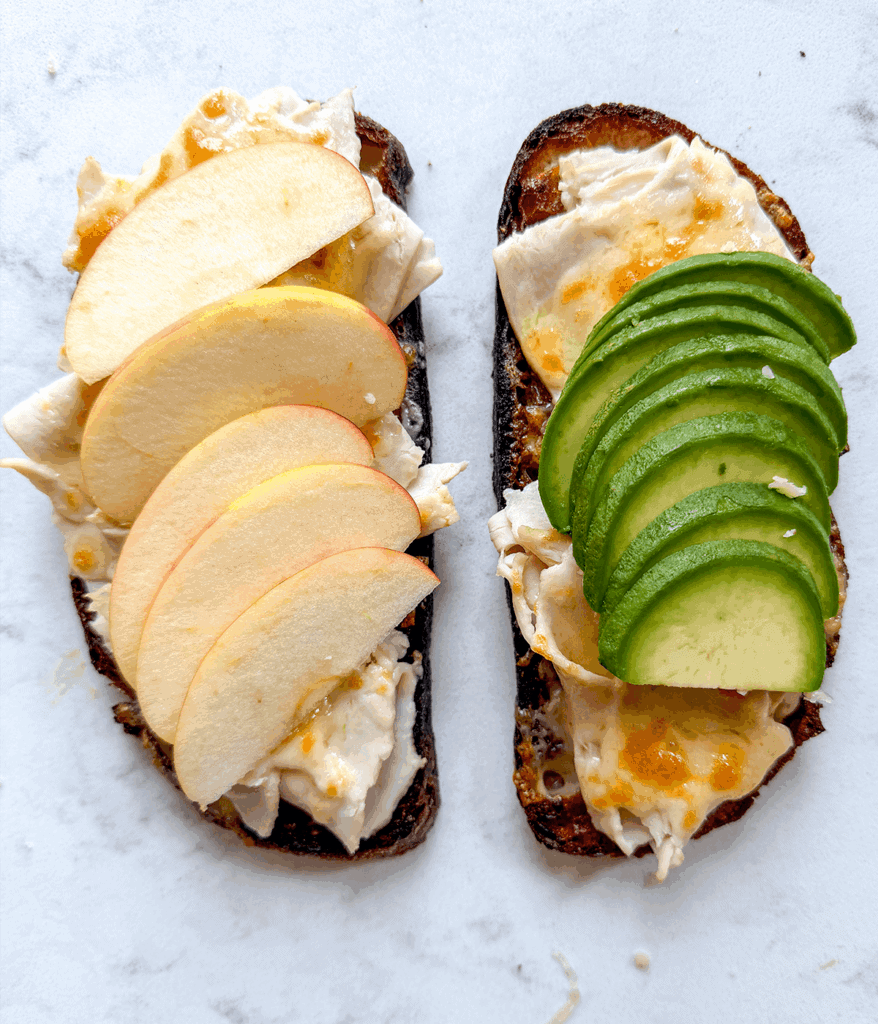 ingredients for apple turkey cheddar sandwich