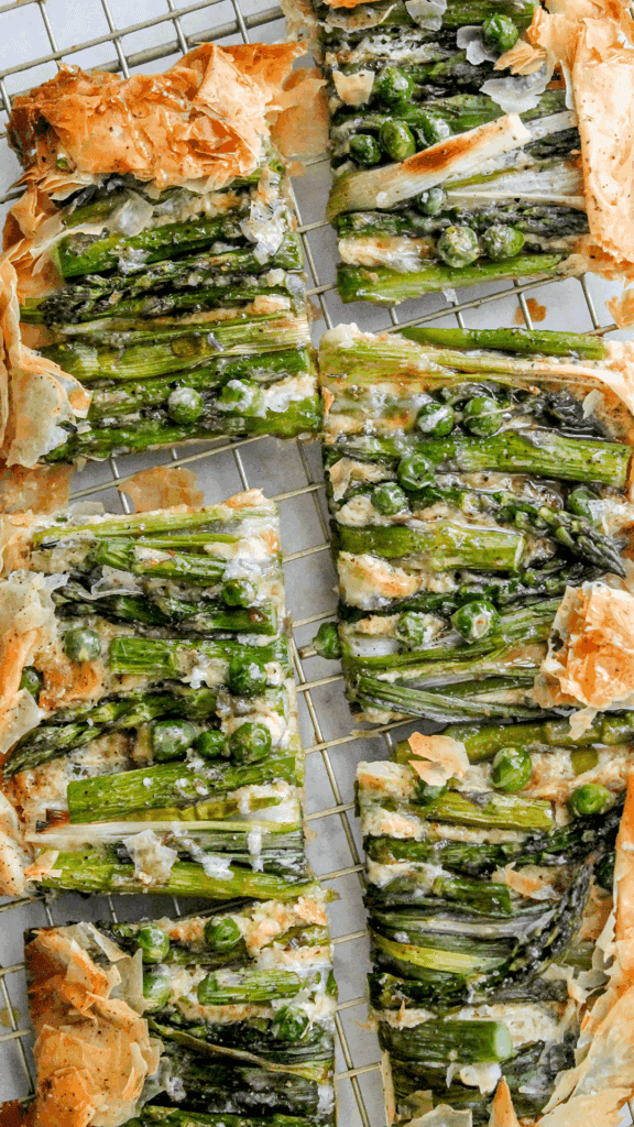 finished asparagus tart