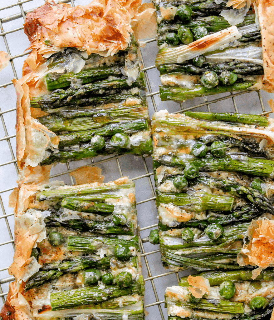 finished asparagus tart