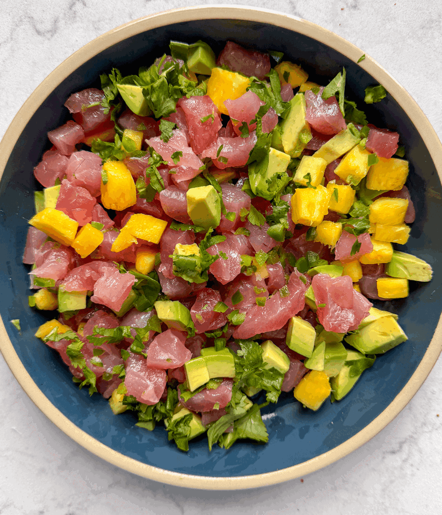 tuna mix for tuna tostadas