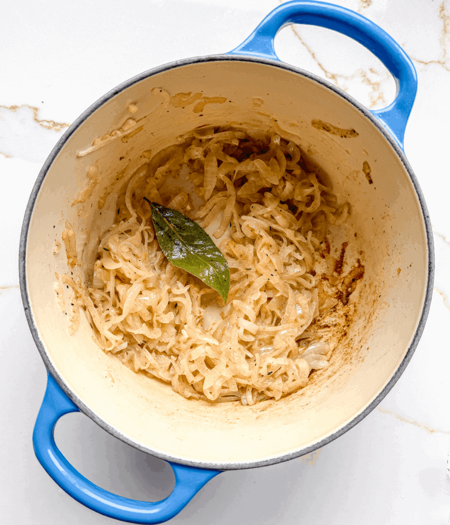 caramelized onions for mini french onion soup