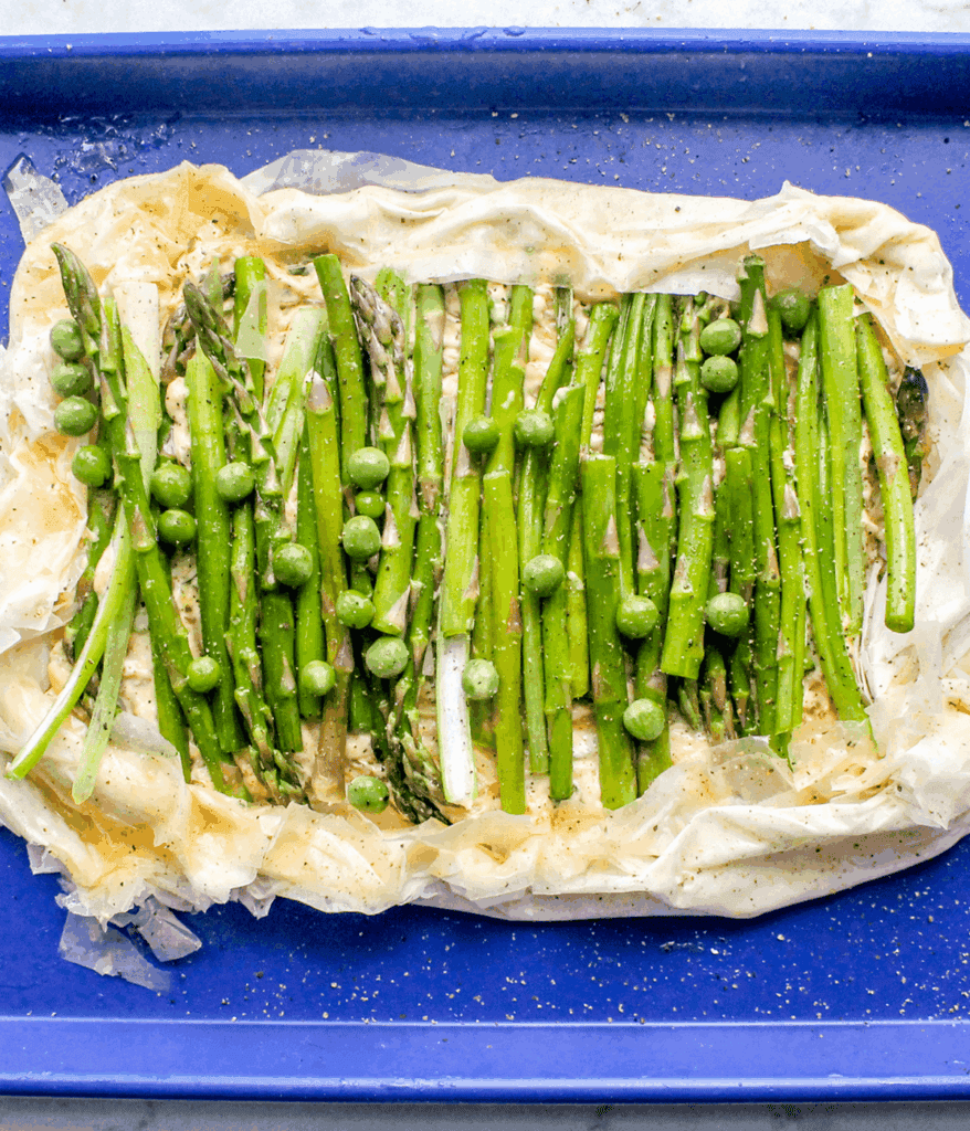 layered asparagus tart