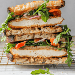 Chicken cutlet Italian sandwich