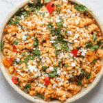 close up of Elote pasta salad