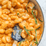 bowl of Spicy Confit Tomato Garlic Butter Pasta