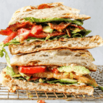 stacked photo of an Avocado BLT