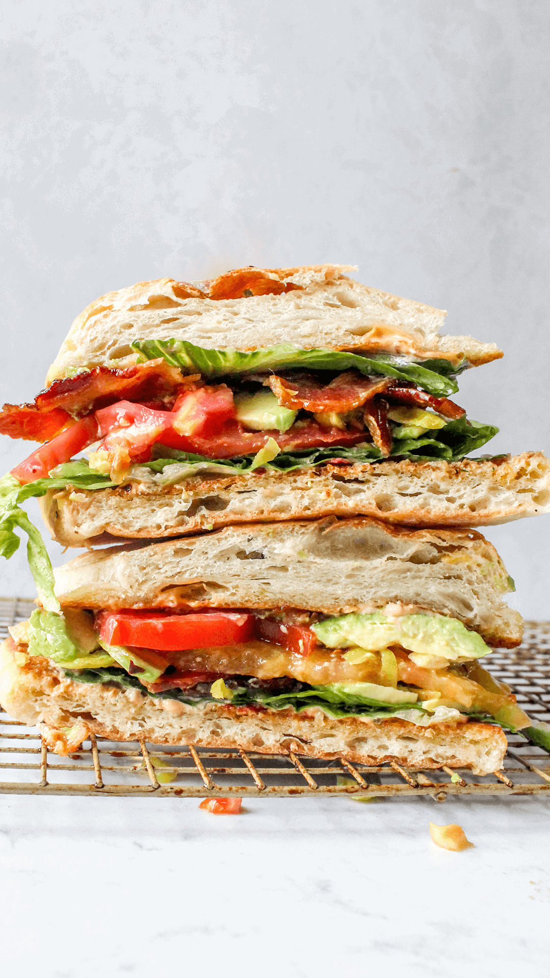 layered Avocado BLT