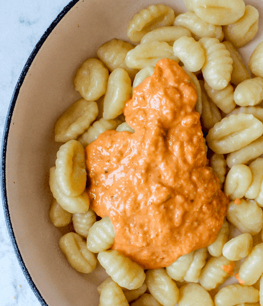 sauce and gnocchi for spicy tomato gnocchi