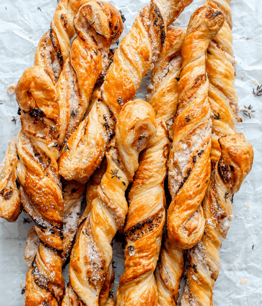 jam and goat cheese puff pastry twists from above