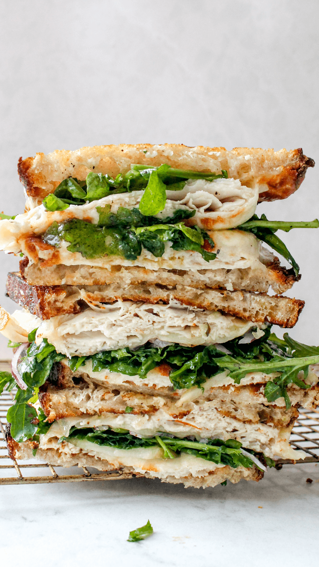 close up of a Provolone Turkey Melt