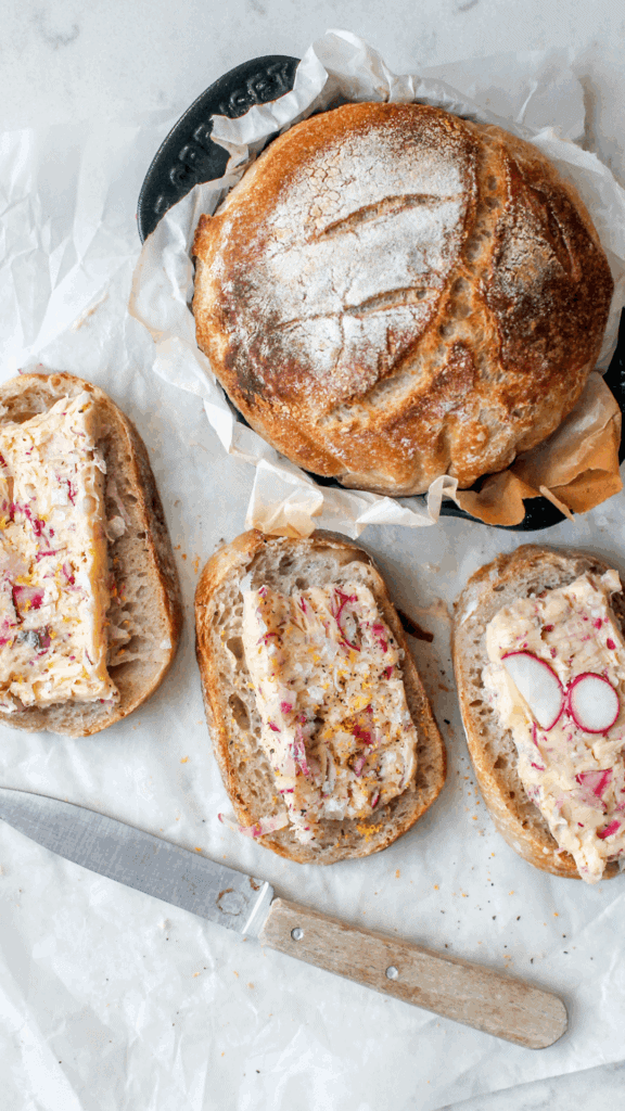 radish butter and bread