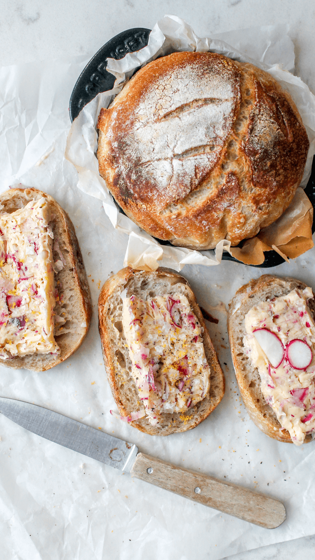radish butter and bread