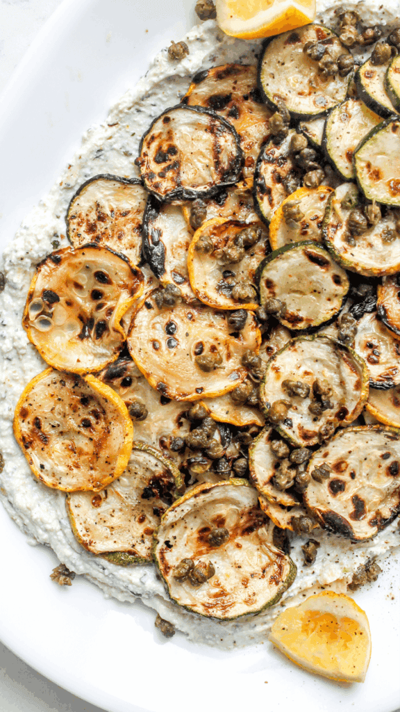 close up of Zucchini dip