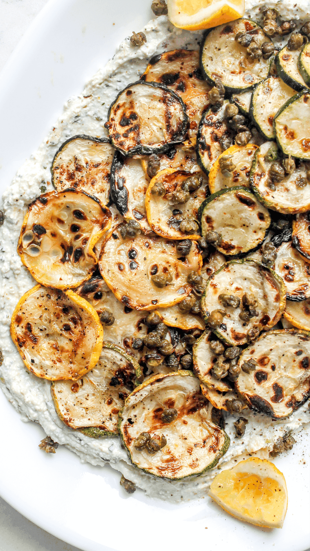 close up of Zucchini dip