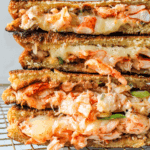close up of lobster grilled cheese