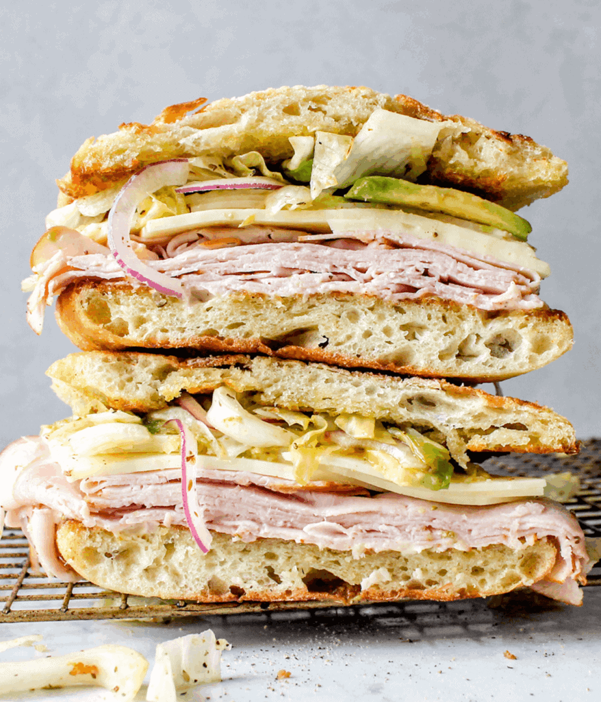 ham and cheddar cheese sandwich