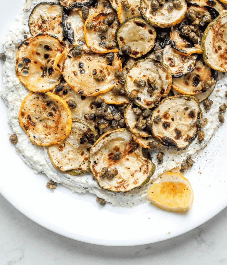close up of Zucchini dip