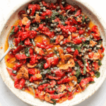 close up of sun-dried tomato dip