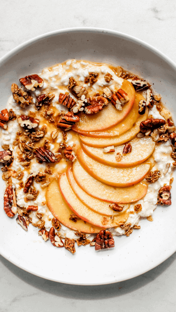 close up of cottage cheese breakfast bowl