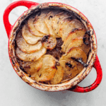 close up of cocotte french potatoes