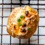 close up of garlic confit mini potatoes