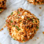 close up of bacon jalepeno cheese balls
