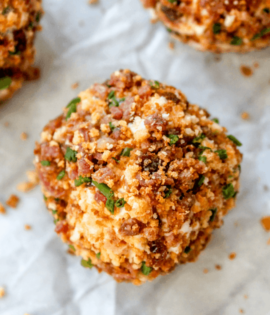 close up of bacon jalepeno cheese balls