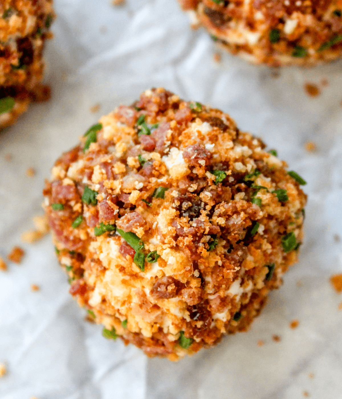 close up of bacon jalepeno cheese balls