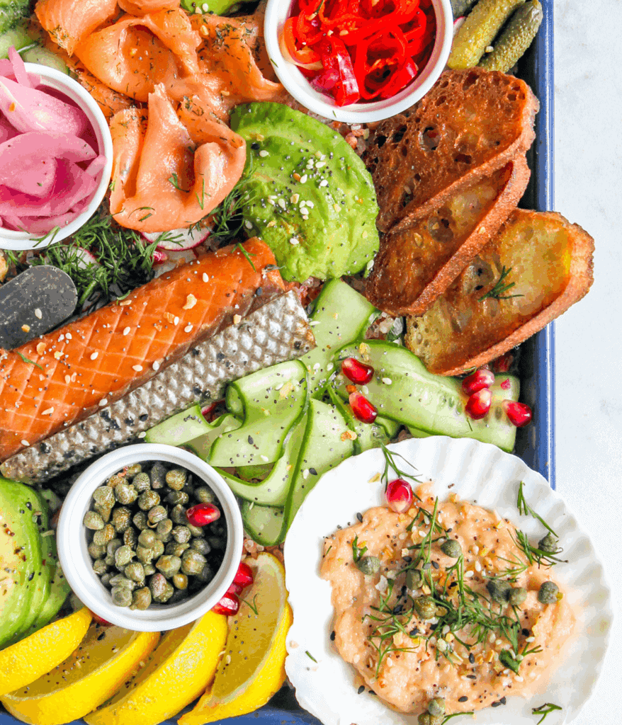 close up of Seacuterie Board