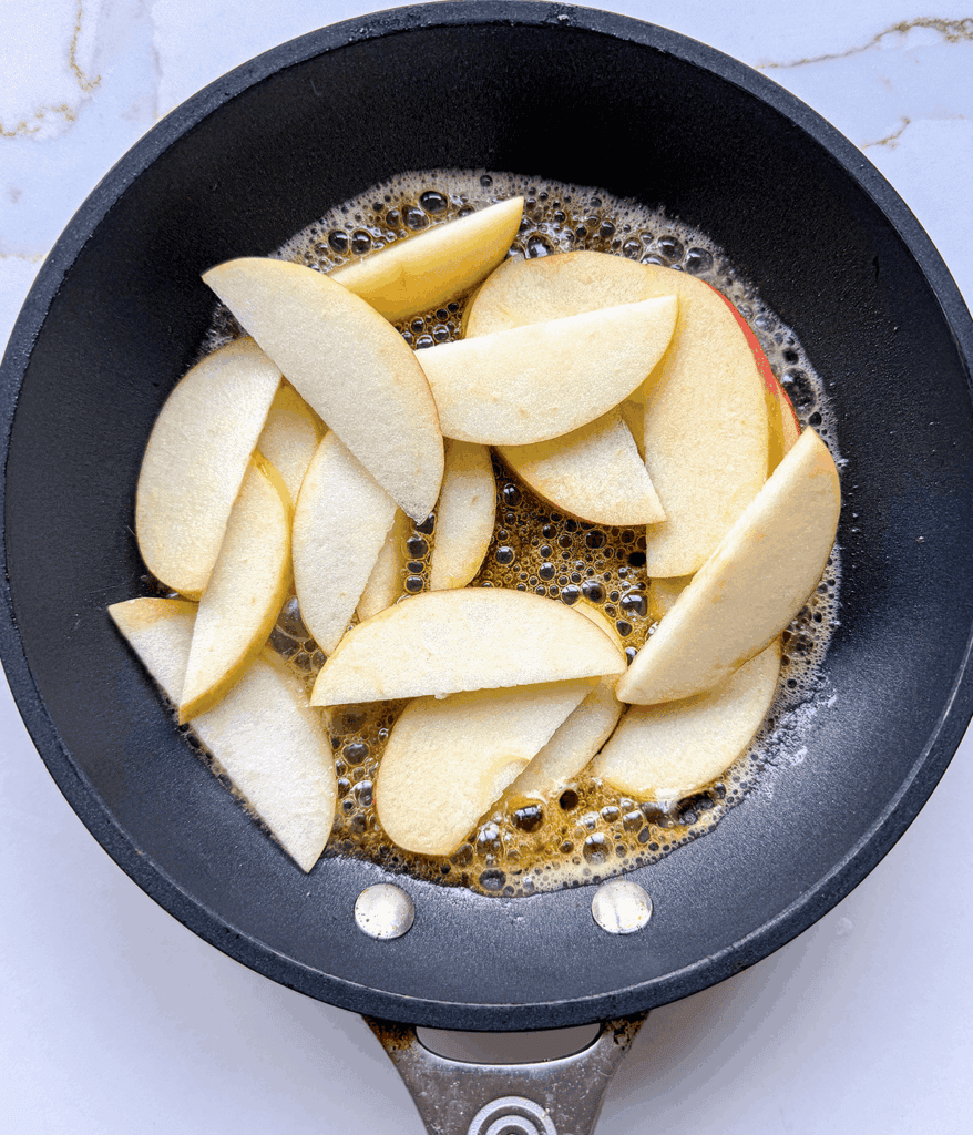 apples in butter for apple pie cottage cheese breakfast bowl