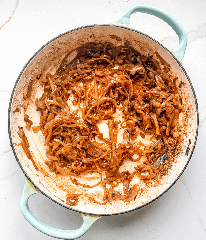 caramelized onions for grilled cheese mushroom sandwich